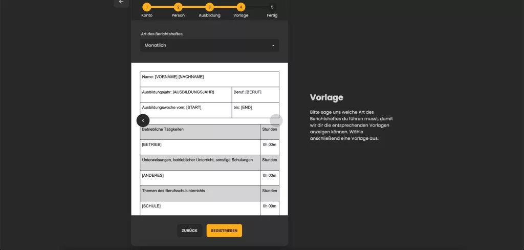 Beispiel eines professionellen Monatsberichts im Berichtsheft